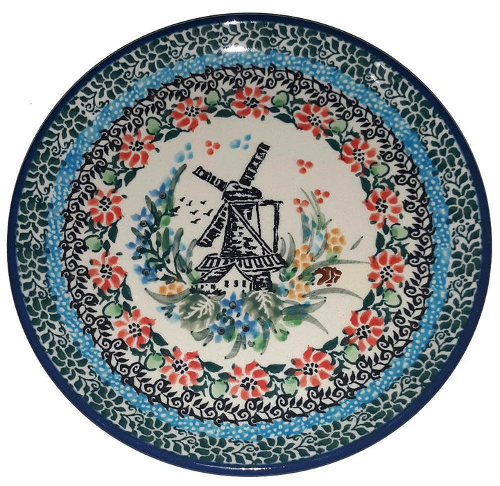 Bread & Butter Plate Dutch Windmill Signature