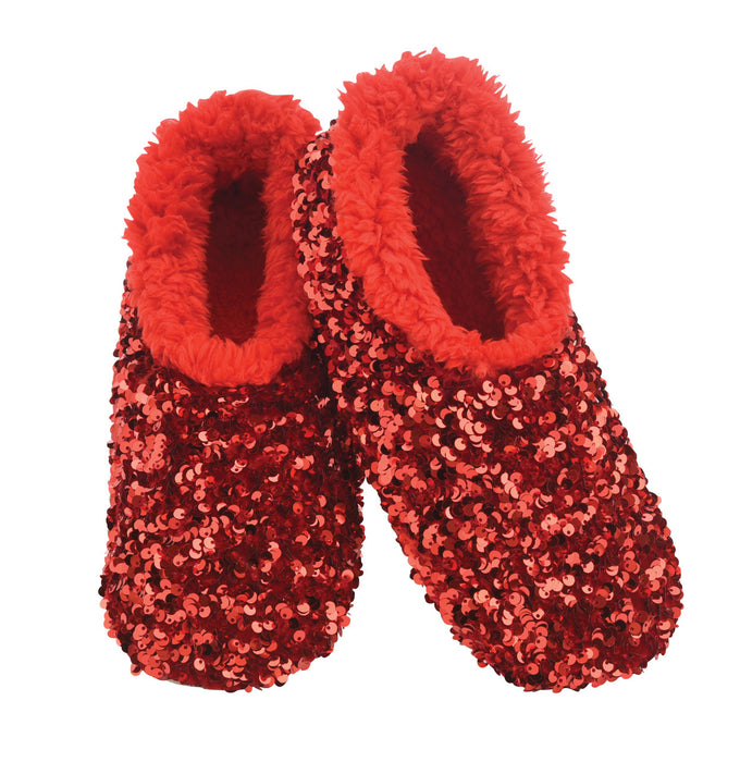 Snoozies Glam Red Sequins