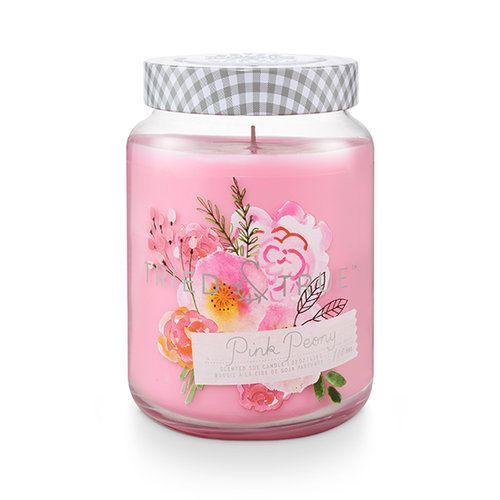 XLG Candle Jar, Pink Peony